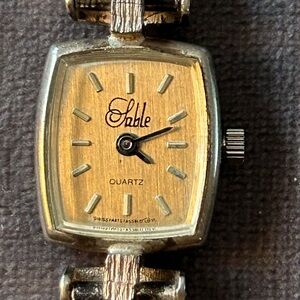 Vintage Sable Swiss SterlingSilver Woman’s Watch 925 Italy Band Needs Repair